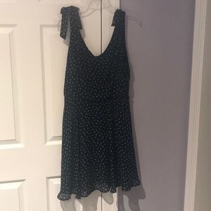 City Triangles navy polka dot dress